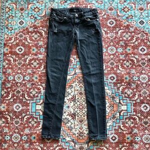 Vintage Seductions Y2K distressed alternative low-rise Jeans